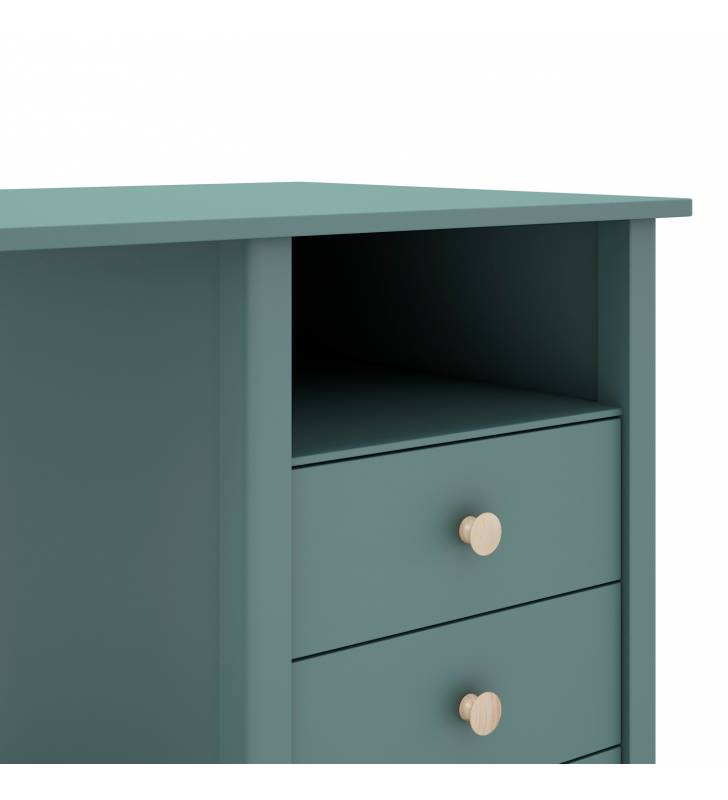 Escritorio Mireia 3C1H Topmueble color verde 5