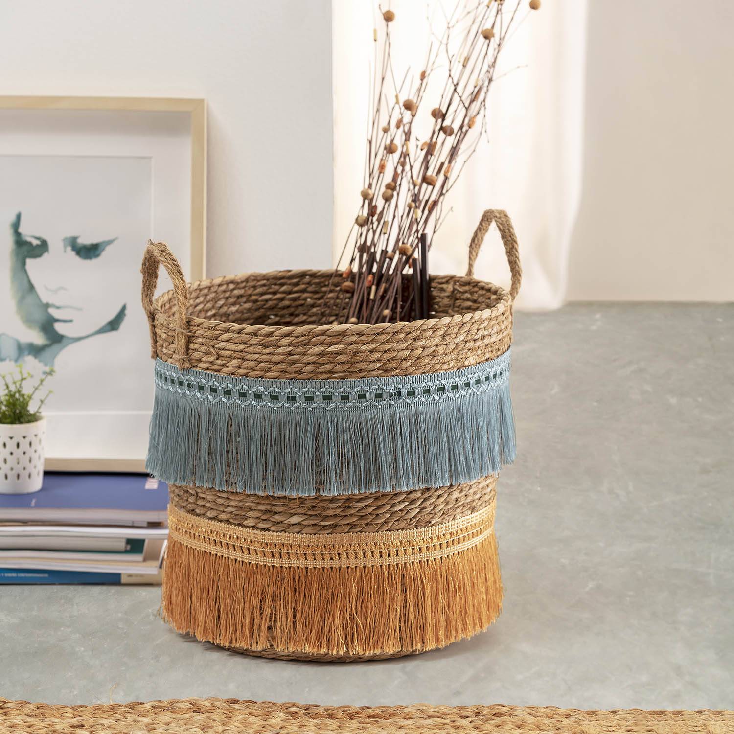24 ideas para decorar con cestos de fibras naturales