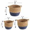 Set de 3 cestas de fibras vegetales Lian Topmueble 4