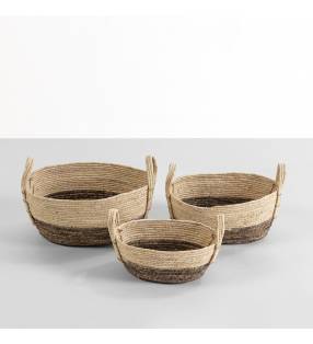 Set de 3 cestas de fibras vegetales Shui Topmueble 1