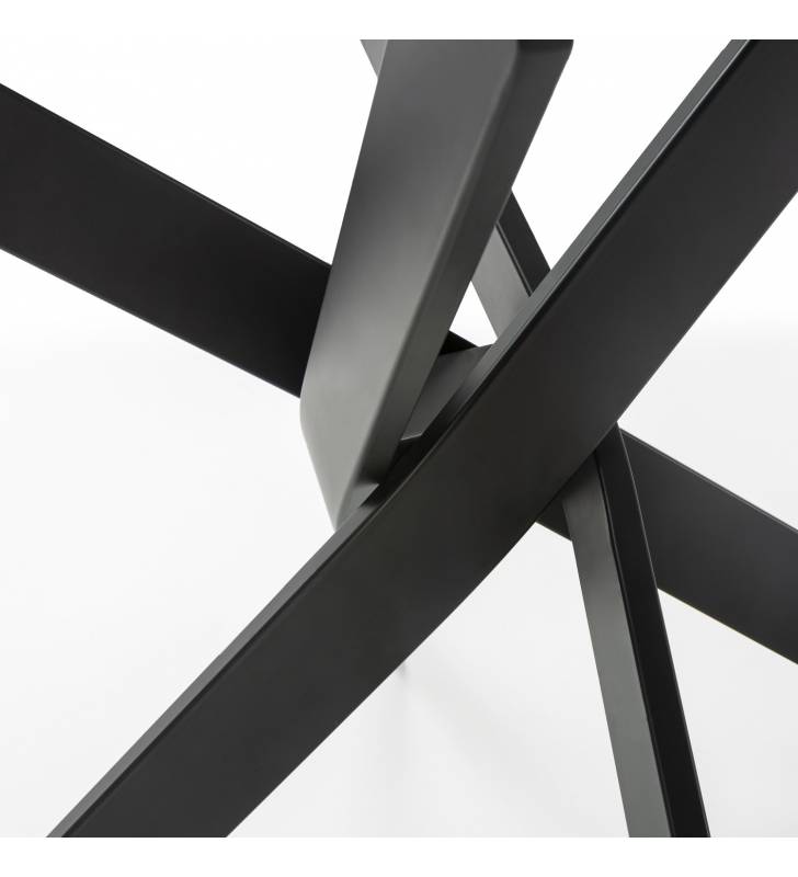 Mesa Redonda 120 cm Negra Rotenburg Top Mueble Detalle
