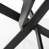 Mesa Redonda 120 cm Negra Rotenburg Top Mueble Detalle