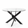 Mesa Redonda 120 cm Negra Rotenburg Top Mueble