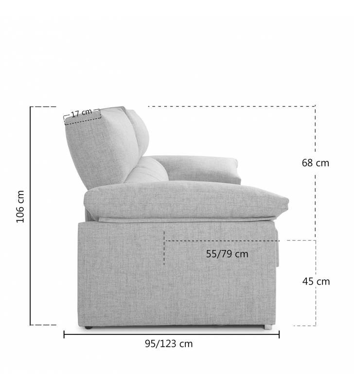 Sofa chaise longue vegas bronx medidas 1