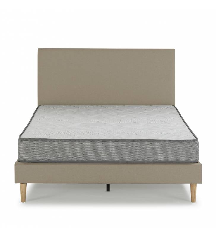Pack dormitorio Andrea cabecero beige +colchon individual Paris Topmueble 1