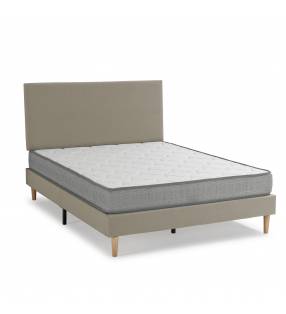 Pack dormitorio Andrea cabecero beige +colchon individual Paris Topmueble