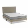 Pack dormitorio Andrea cabecero beige +colchon individual Paris Topmueble