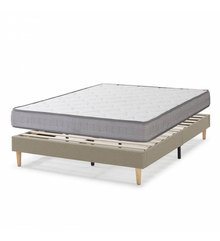 Pack dormitorio Andrea cabecero beige +colchon  Paris Topmueble 3