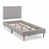 Pack Base Tapizada + Cabezal Andrea 90 gris