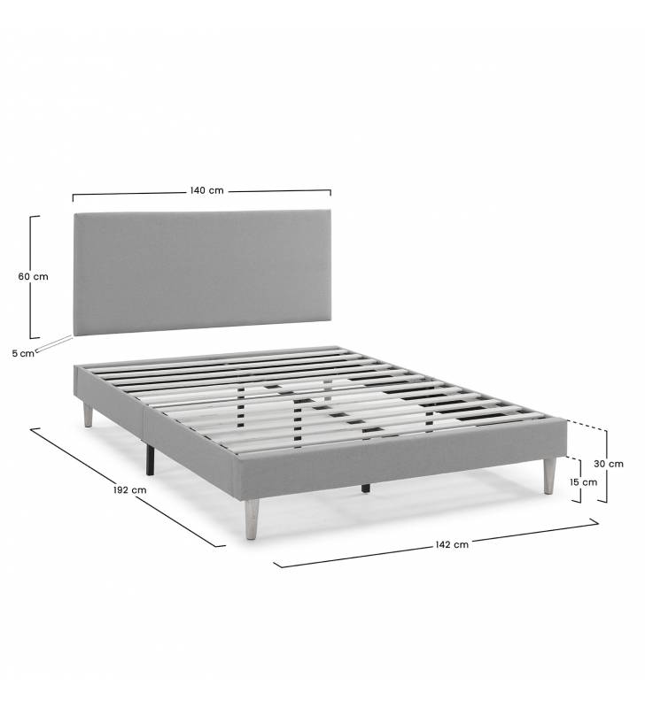 Pack dormitorio Andrea cabecero  +colchon  Paris Topmueble medidas 5