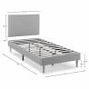 Pack Base Tapizada + Cabezal Andrea Topmueble medidas 4