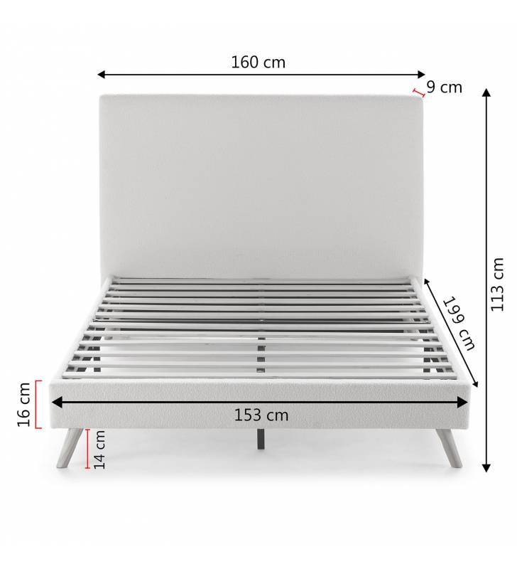 Cama Tapizado Nevado medidas Topmueble 1