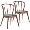 Silla de comedor Hilda pack de 2 Topmueble color nogal