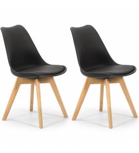 Pack 2 Sillas Comedor Negro Klara Top Mueble