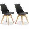 Pack 2 Sillas Comedor Negro Klara Top Mueble