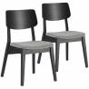 Pack 2 sillas comedor negras Suky Topmueble