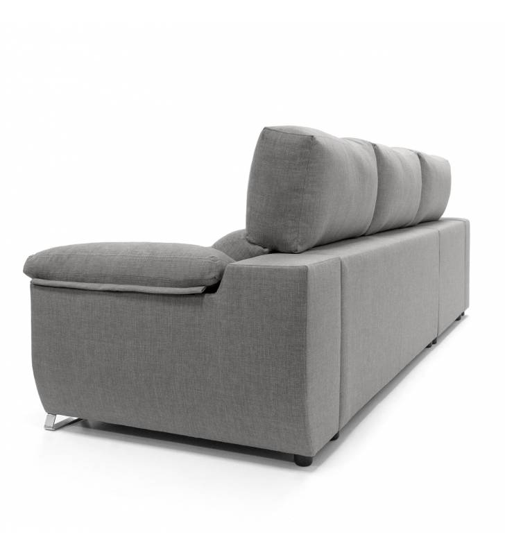 Sofa chaise longue 3 plazas Cancun color gris derecha 2