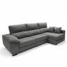 Sofa chaise longue 3 plazas Cancun color gris oscuro derecha 1