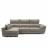 Sofa chaise longue 3 plazas Cancun izquierda color marron