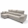 Sofa chaise longue 3 plazas Cancun izquierda color beige 1