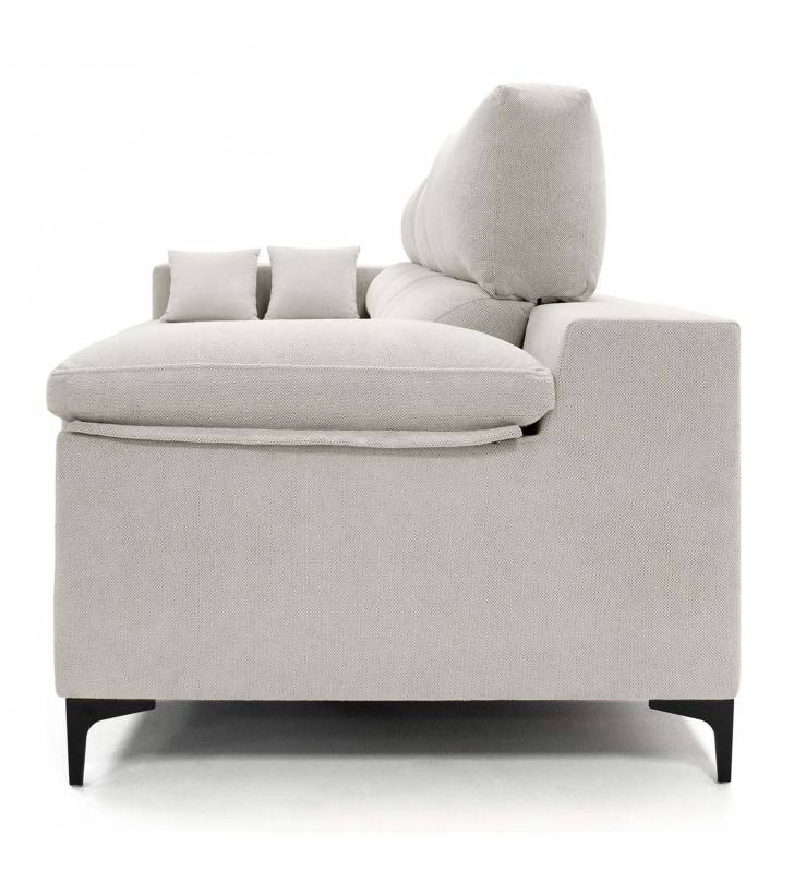 Sofa con chaise longue Ness beige claro 1