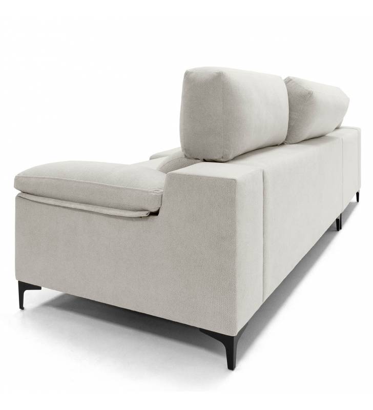 Sofa con chaise longue Ness beige claro 3