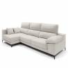 Sofa con chaise longue Ness beige claro lado izquierdo