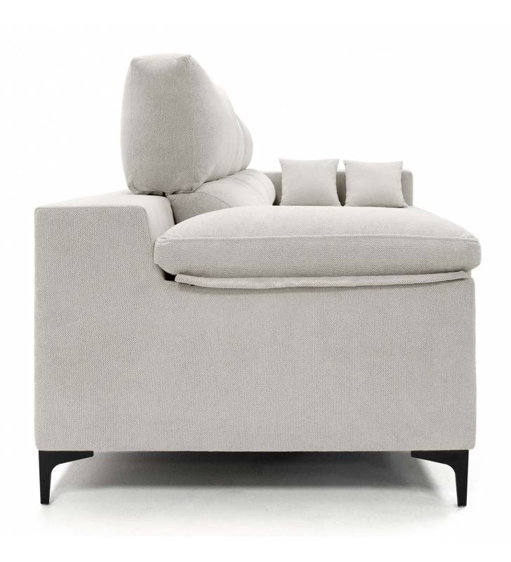Sofa con chaise longue Ness beige claro lado izquierdo 3