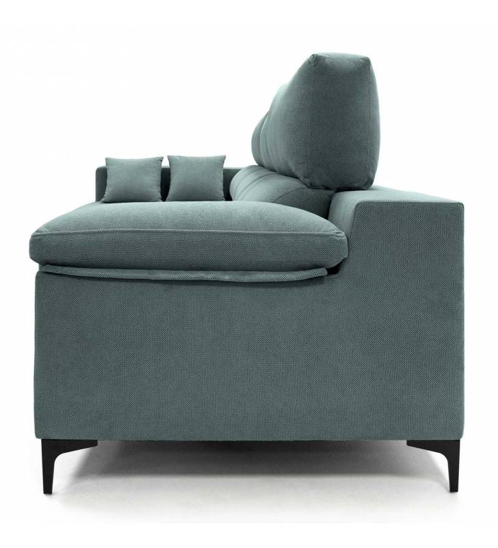 Sofa con chaise longue Ness verde 4