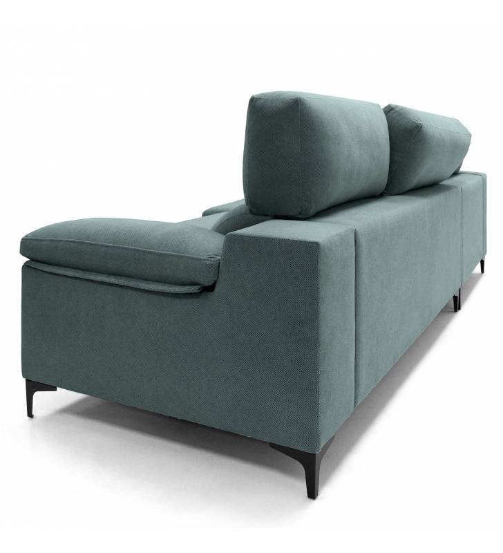 Sofa con chaise longue Ness verde 3