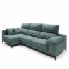 Sofa con chaise longue Ness verde lado izquierdo 1