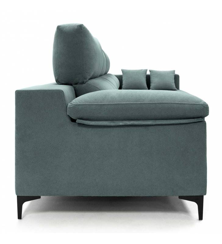 Sofa con chaise longue Ness verde lado izquierdo 3