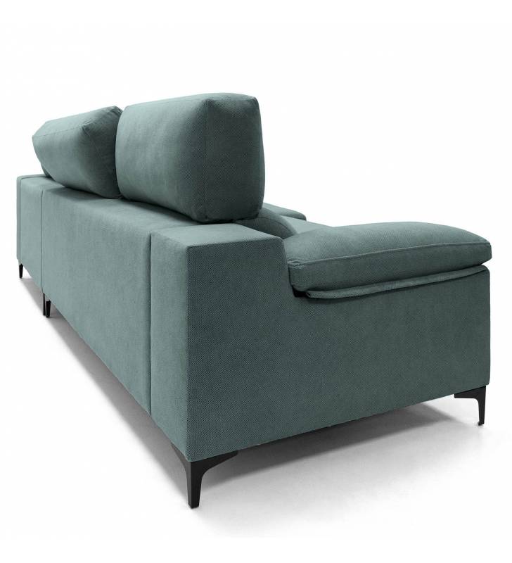 Sofa con chaise longue Ness verde lado izquierdo 4