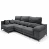 Sofa con chaise longue Ness gris oscuro 6