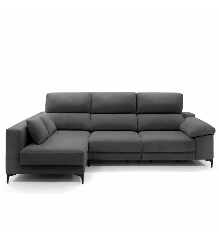 Sofa con chaise longue Ness gris oscuro 5