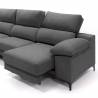 Sofa con chaise longue Ness gris oscuro 7
