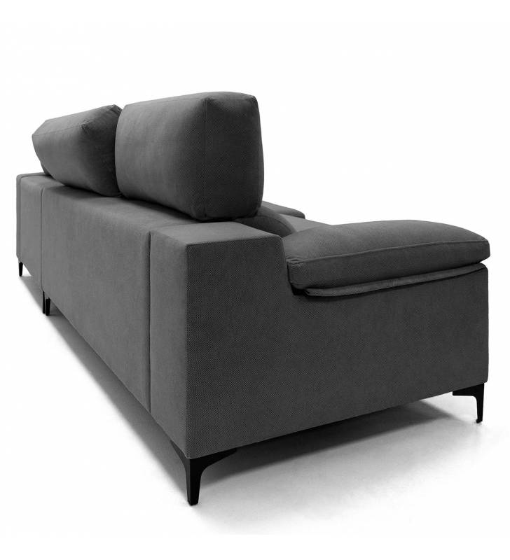 Sofa con chaise longue Ness gris oscuro 8
