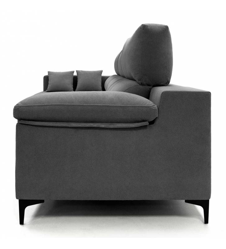 Sofa con chaise longue Ness gris oscuro 4