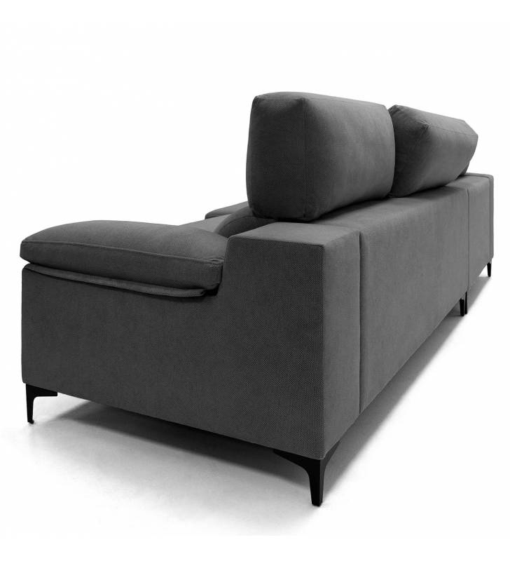 Sofa con chaise longue Ness gris oscuro 3