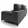 Sofa con chaise longue Ness gris oscuro 3