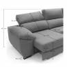 Sofa chaise longue 3 plazas Cancun izquierda color gris oscuro 6
