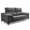 Sofa extensible 3 plazas Ness gris oscuro