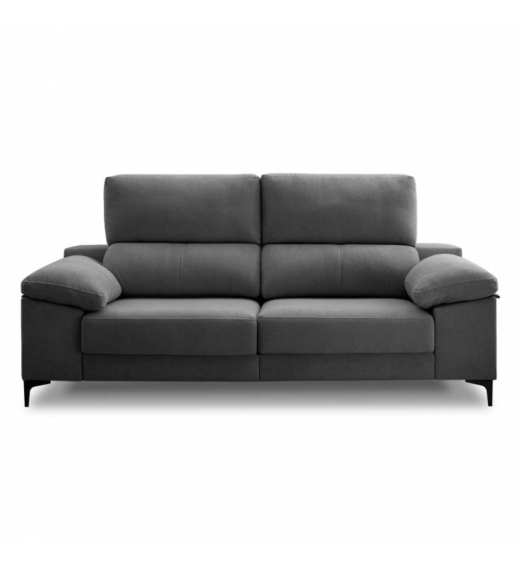 Sofa extensible 3 plazas Ness gris oscuro 1