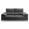 Sofa extensible 3 plazas Ness gris oscuro 1