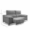 Sofa extensible 3 plazas Ness gris oscuro 6