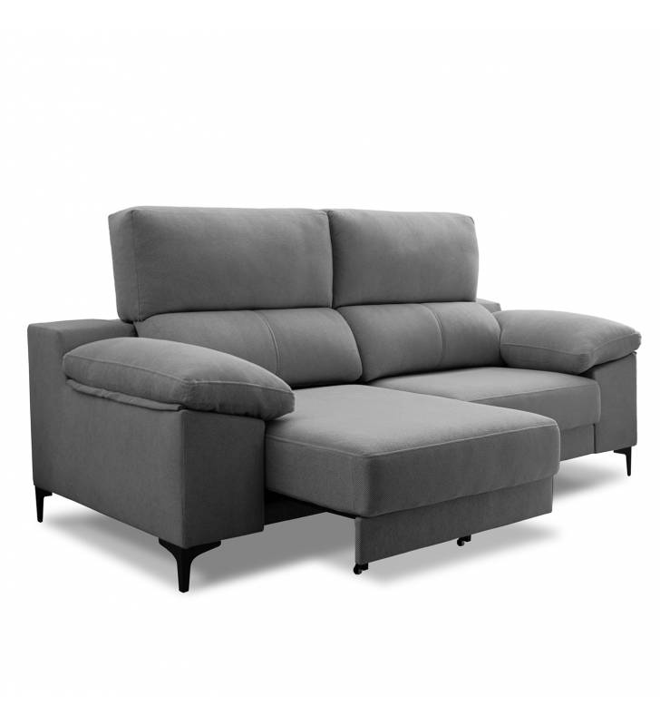 Sofa extensible 3 plazas Ness gris oscuro 2