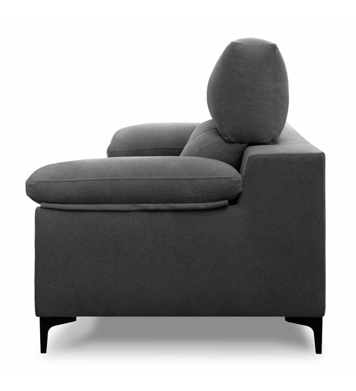 Sofa extensible 3 plazas Ness gris oscuro 3