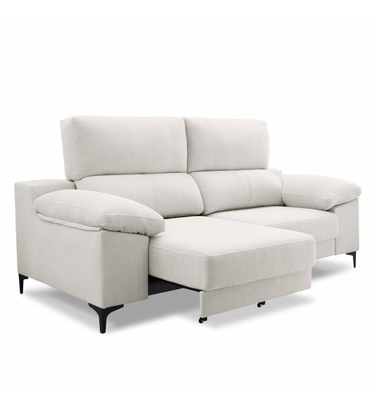 Sofa extensible 2 plazas Ness color beige claro 2