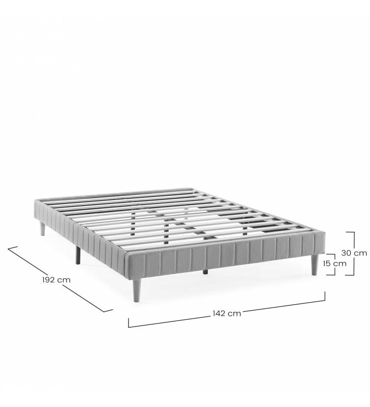 Base Tapizada Eride 140x190 Dimensiones TopMueble