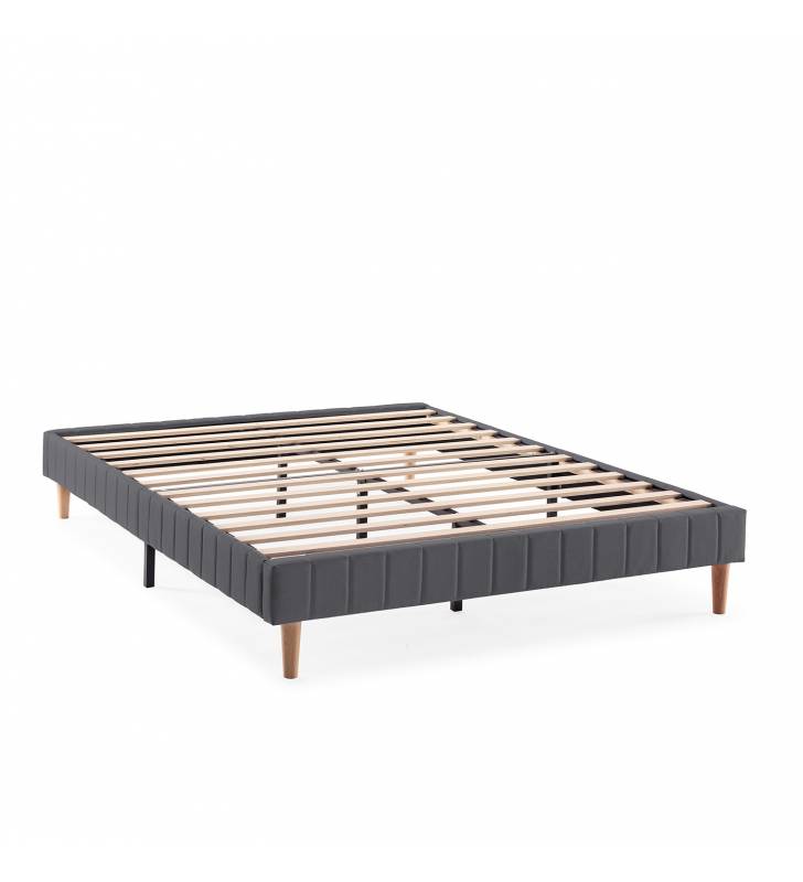 Base Tapizada Eride Gris Oscuro TopMueble 5